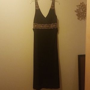 Brown Sleeveless Wooden Beaded Maxi dress 16
